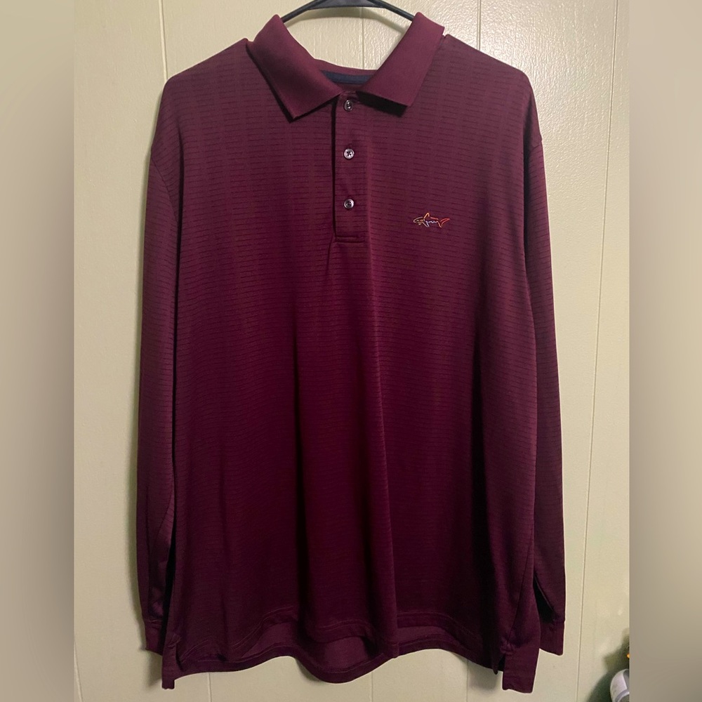 Mens Greg Norman Collection Long Sleeve Polo Shirt